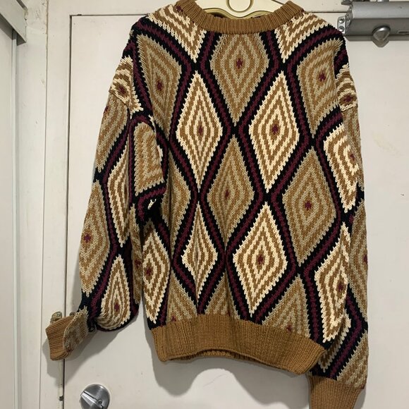 VINTAGE GREG NORMAN KNIT CHUNKY COTTON SWEATERS PATTERN SIZE L - Picture 5 of 10